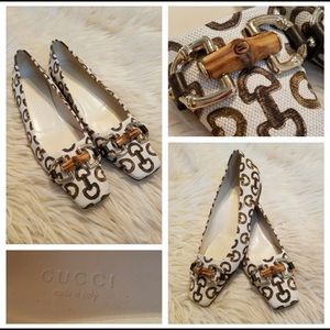 $795 GUCCI HORSEBIT BAMBOO LOAFERS